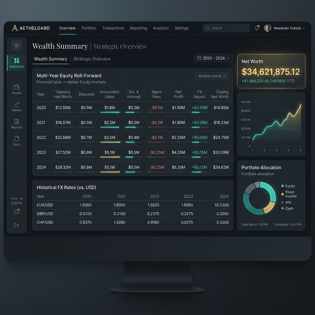 Aethelgard — Consolidated Wealth Summary